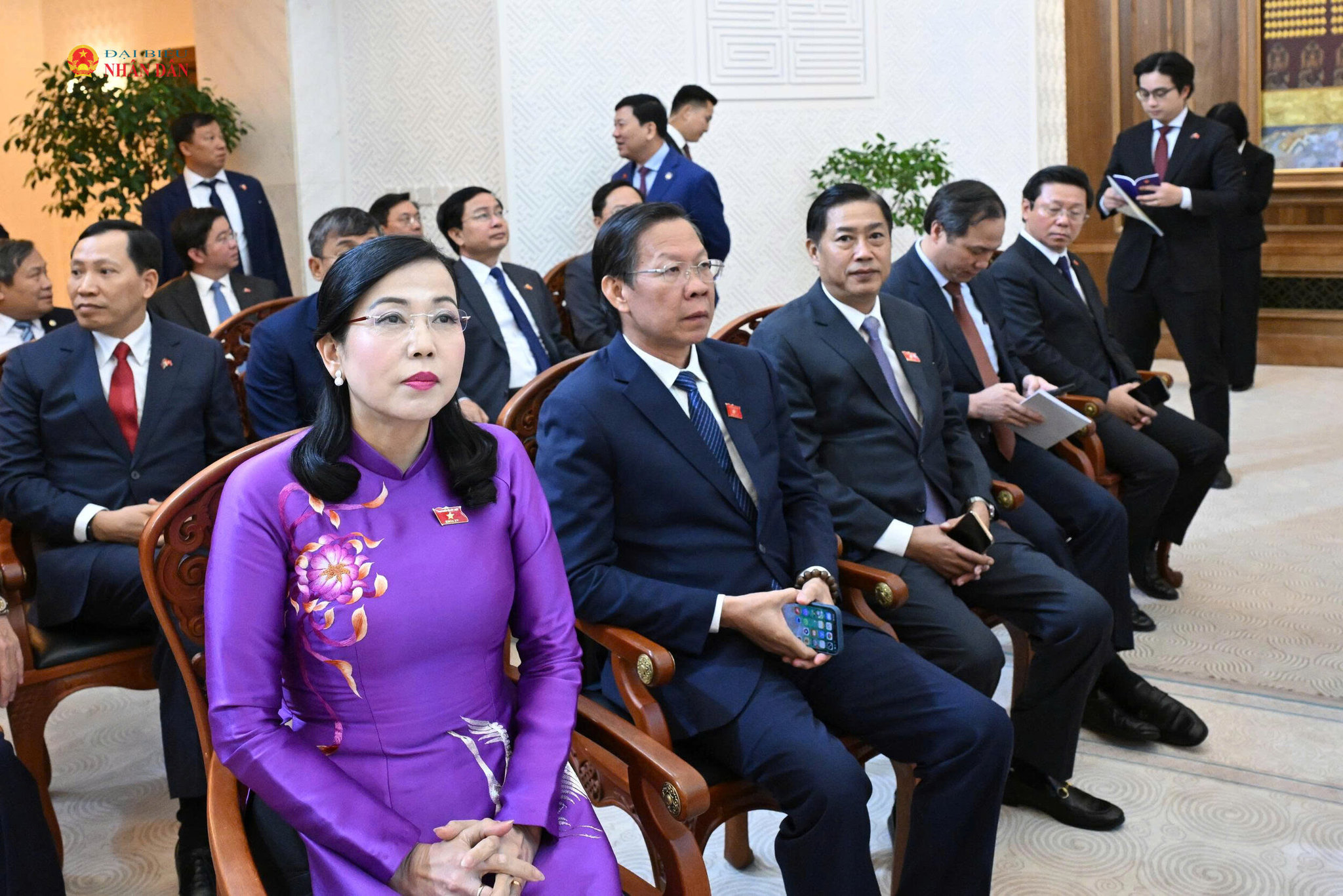 Các đại biểu dự Lễ ký bản ghi nhớ hợp tác giữa Quốc hội Việt Nam và Quốc hội Mông Cổ