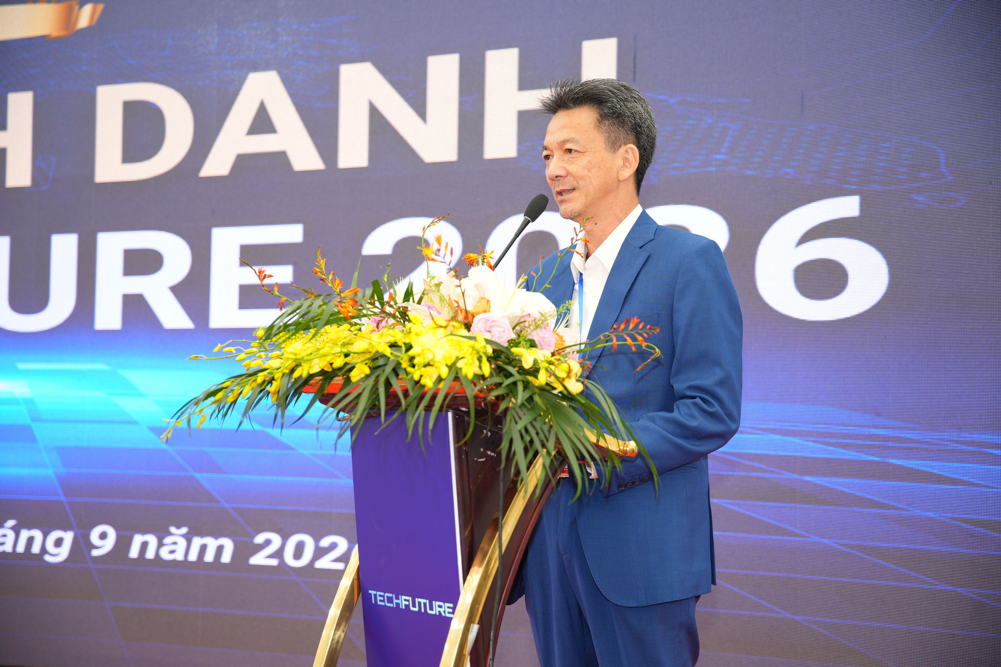 Ông Võ Văn Ninh - Tổng Giám đốc Công ty CP Dịch vụ Bưu chính Viễn thông Sài Gòn - SPT phát biểu