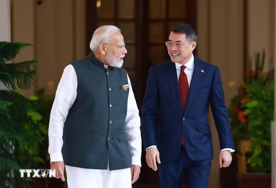Thủ tướng Lê Minh Hưng và Thủ tướng Cộng hòa Ấn Độ Narendra Modi