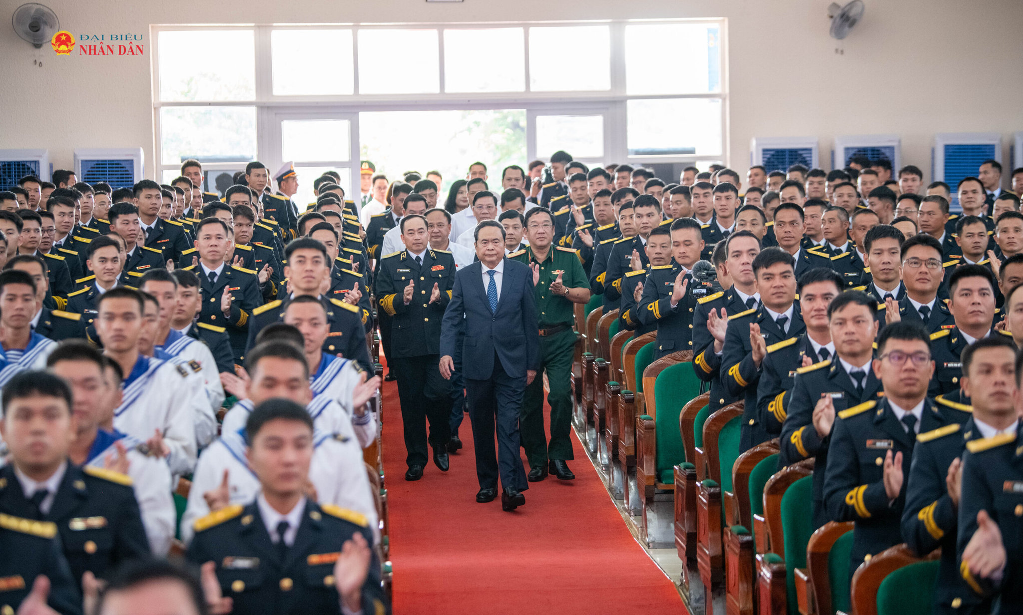 Chủ tịch Quốc hội Trần Thanh Mẫn đến thăm, làm việc với Quân chủng Hải quân