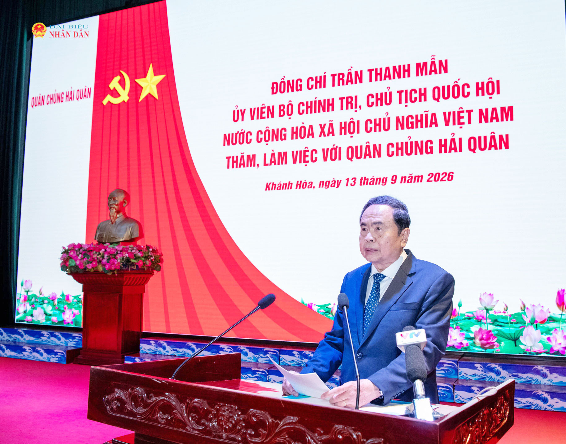 Chủ tịch Quốc hội Trần Thanh Mẫn phát biểu tại cuộc làm việc
