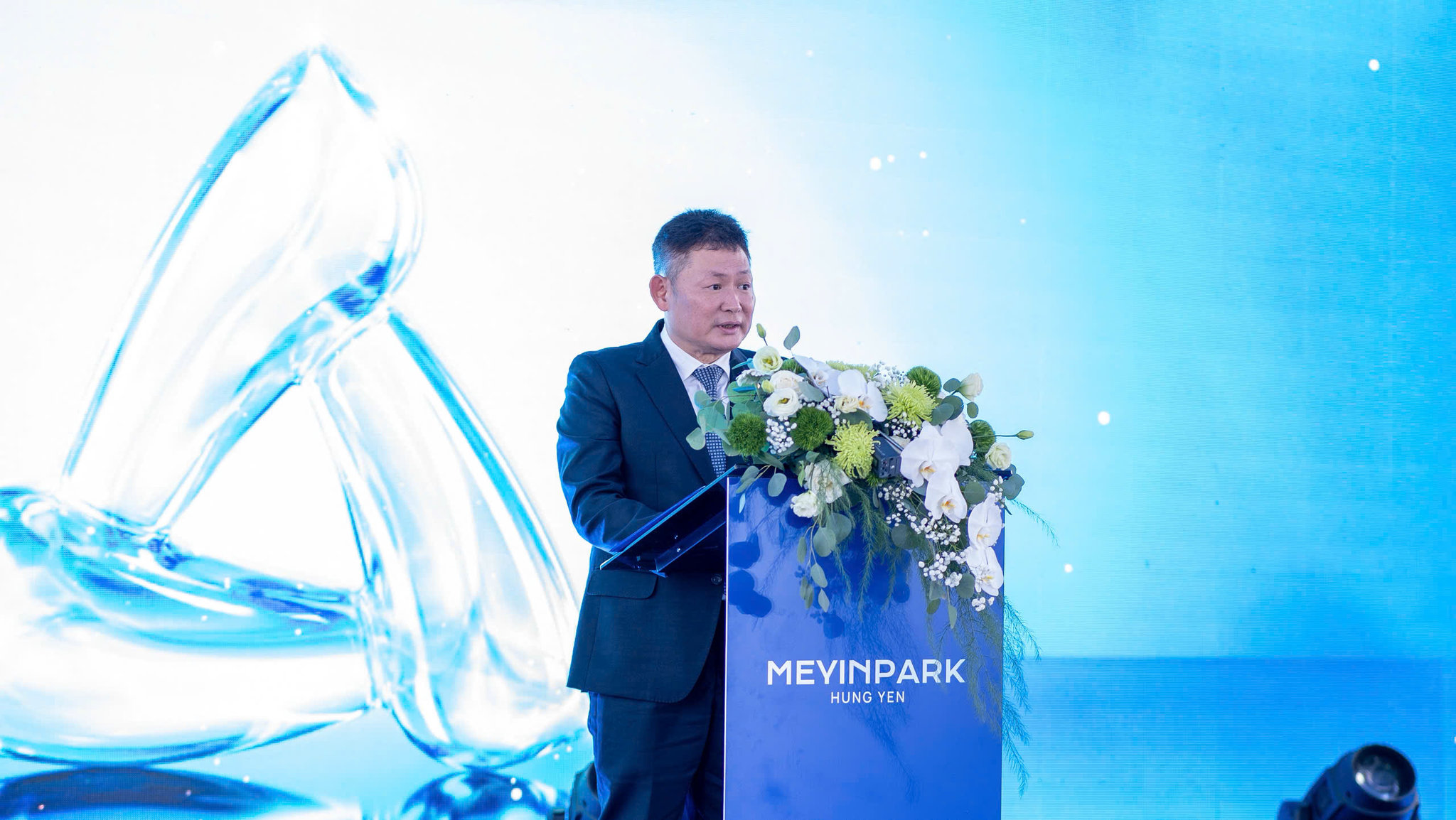 Chủ tịch Hội đồng Quản trị Công ty Cổ phần Bất động sản Tập đoàn Tân Á Đại Thành - MEYLAND (MEYGROUP) - Ông Đặng Quang Minh phát biểu tại buổi lễ