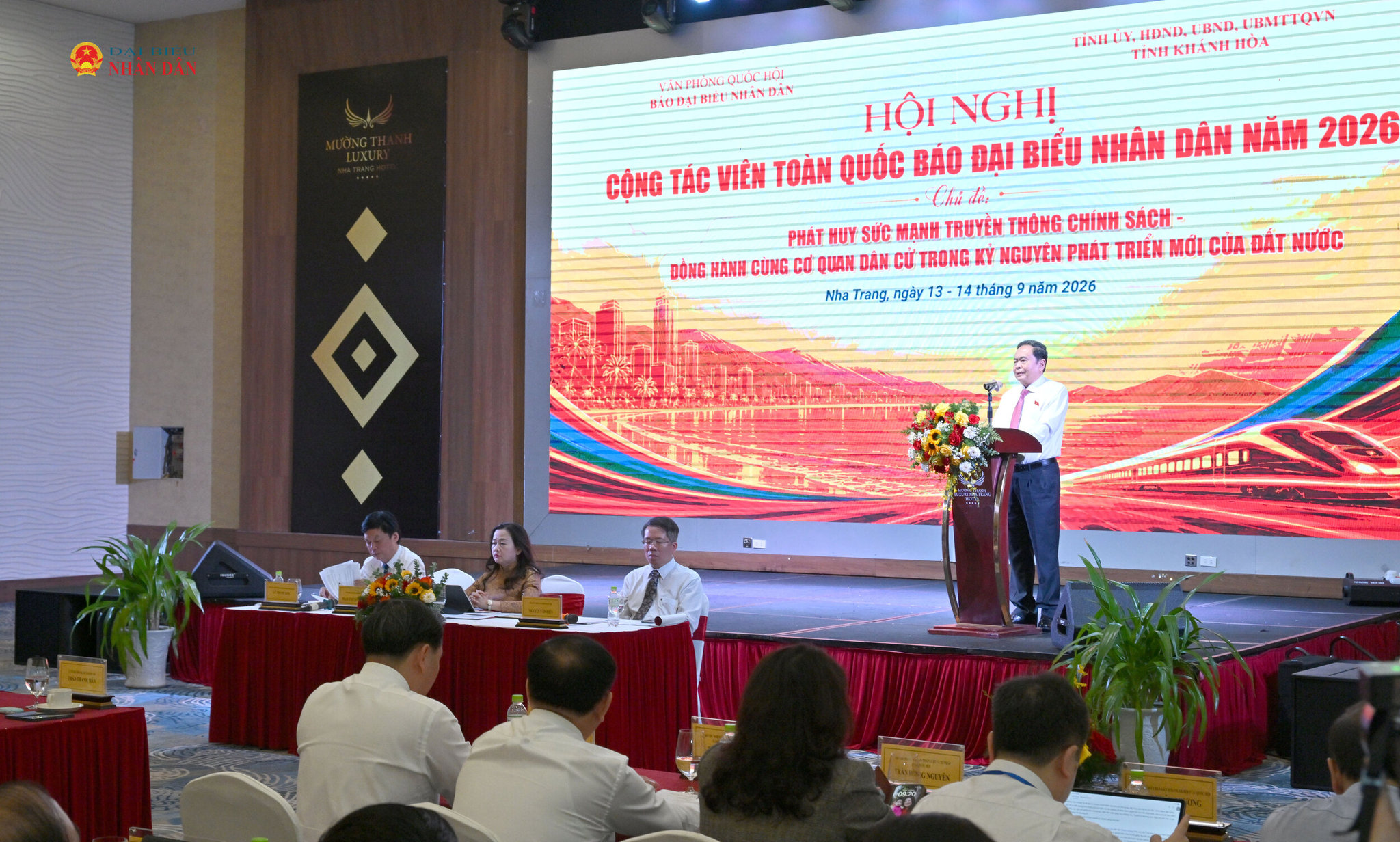 Chủ tịch Quốc hội Trần Thanh Mẫn phát biểu chỉ đạo tại Hội nghị Cộng tác viên toàn quốc của Báo Đại biểu Nhân dân
