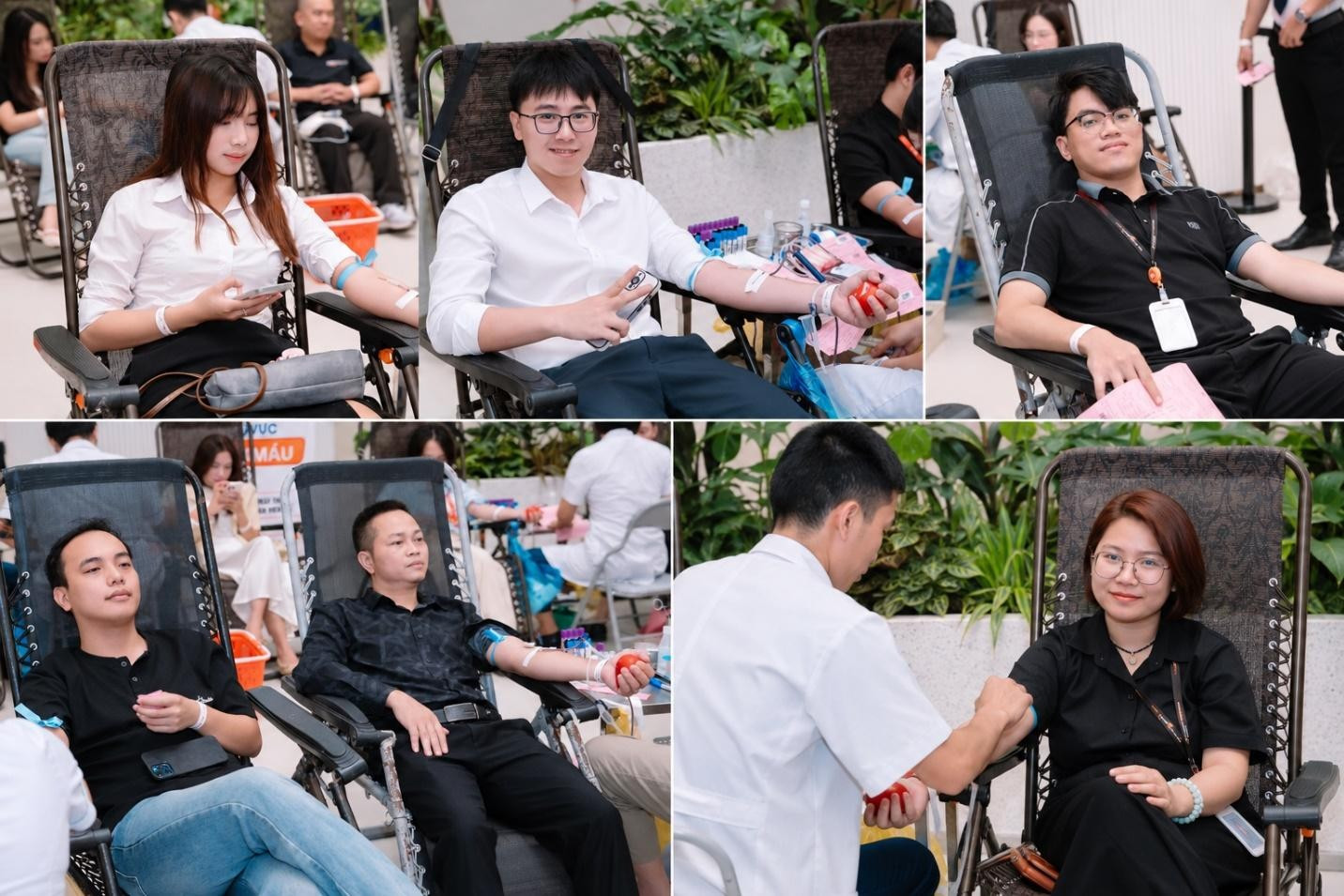 Ngày hội không chỉ có cán bộ nhân viên ROX Group và MSB. Một số CBNV của các công ty thuê văn phòng tại ROX Tower cũng rủ thêm bạn bè cùng tham gia hiến máu