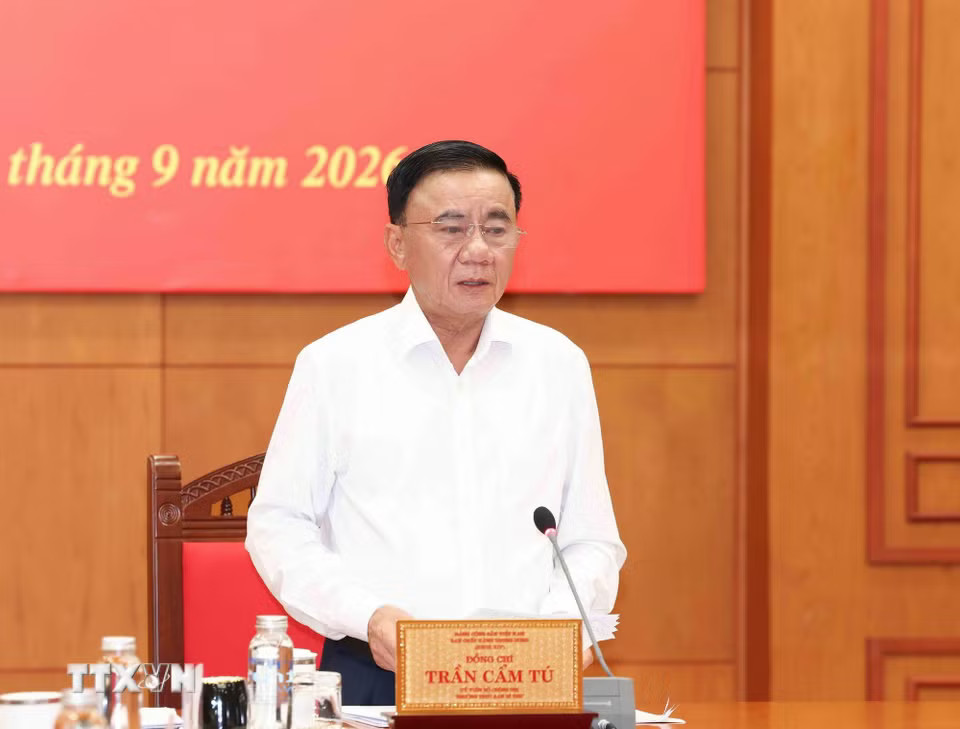 Thường trực Ban Bí thư Trần Cẩm Tú, Trưởng Ban Chỉ đạo 35 Trung ương phát biểu chỉ đạo cuộc họp