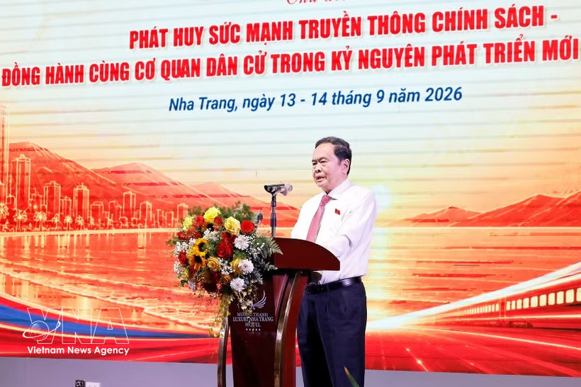 NA President Tran Thanh Man speaks at the 2026 national contributors' conference of the NA’s Dai bieu Nhan dan (People’s Representatives) Newspaper in the central province of Khanh Hoa on September 14, 2026. (Photo: VNA)