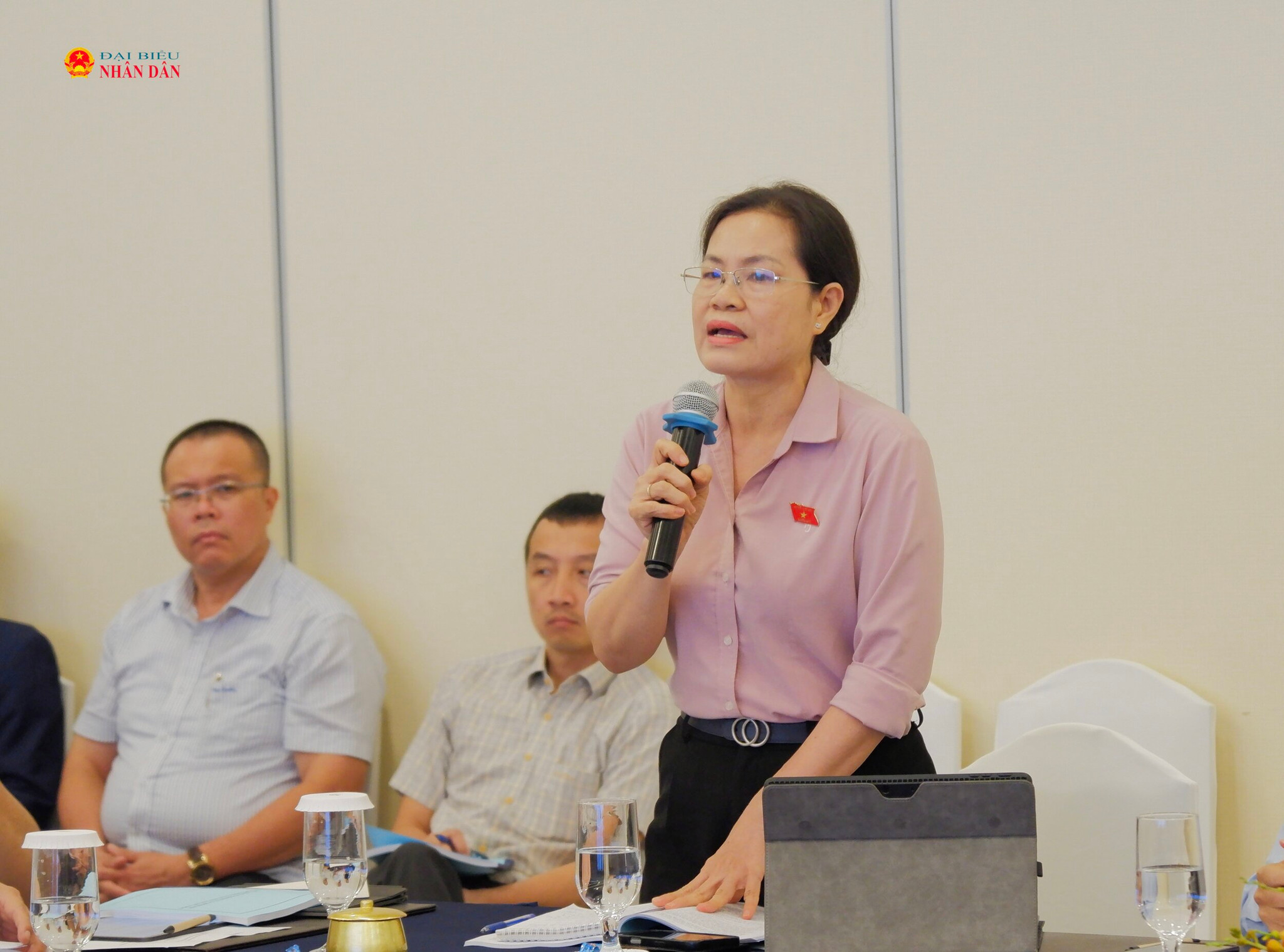 ĐBQH Nguyễn Thị Hồng Hạnh, Giám đốc Sở Tư pháp TP. Hồ Chí Minh phát biểu tại hội thảo