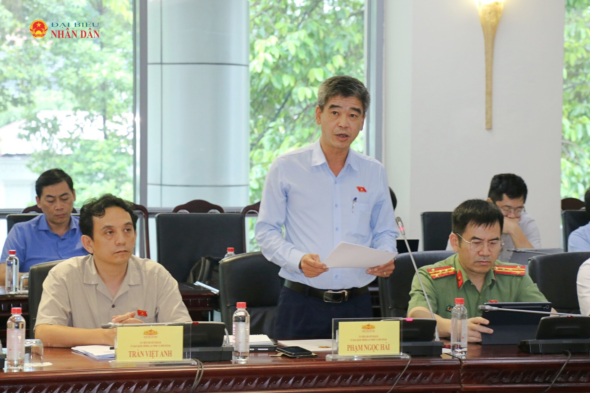 ĐBQH hoạt động chuyên trách tại Ủy ban Quốc phòng, An ninh và Đối ngoại Phạm Ngọc Hải phát biểu