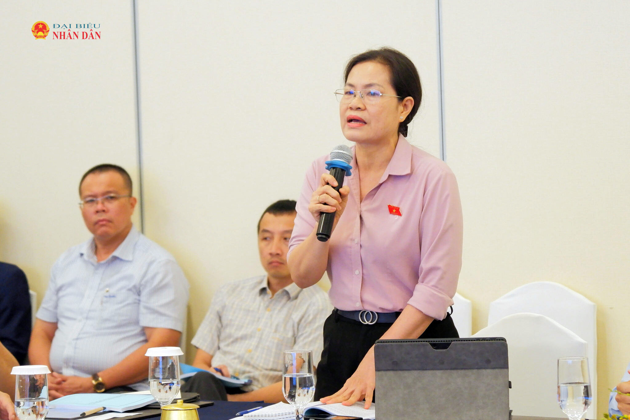 ĐBQH Nguyễn Thị Hồng Hạnh, Giám đốc Sở Tư pháp TP. Hồ Chí Minh phát biểu tại hội thảo