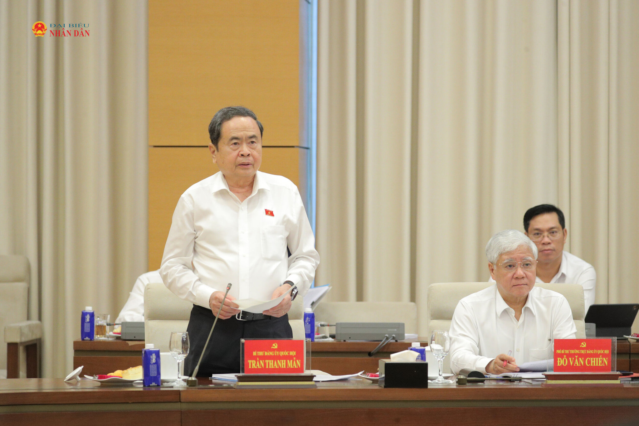 Chủ tịch Quốc hội Trần Thanh Mẫn phát biểu tại hội nghị.