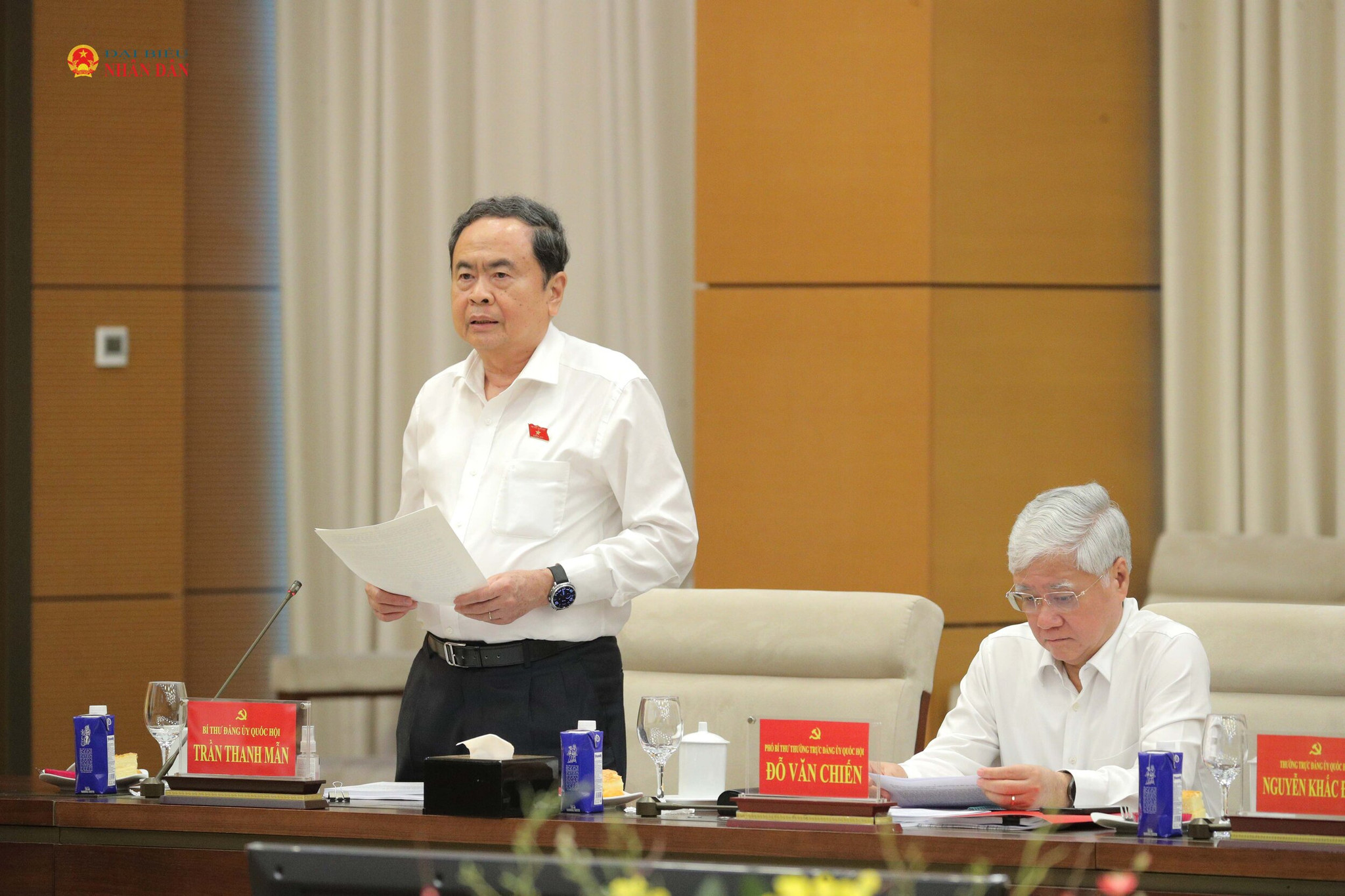 Chủ tịch Quốc hội Trần Thanh Mẫn phát biểu tại hội nghị.