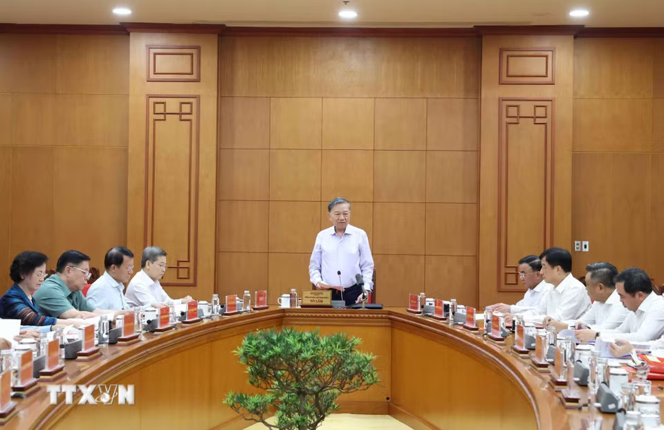 Tổng Bí thư, Chủ tịch nước Tô Lâm phát biểu chỉ đạo tại cuộc họp
