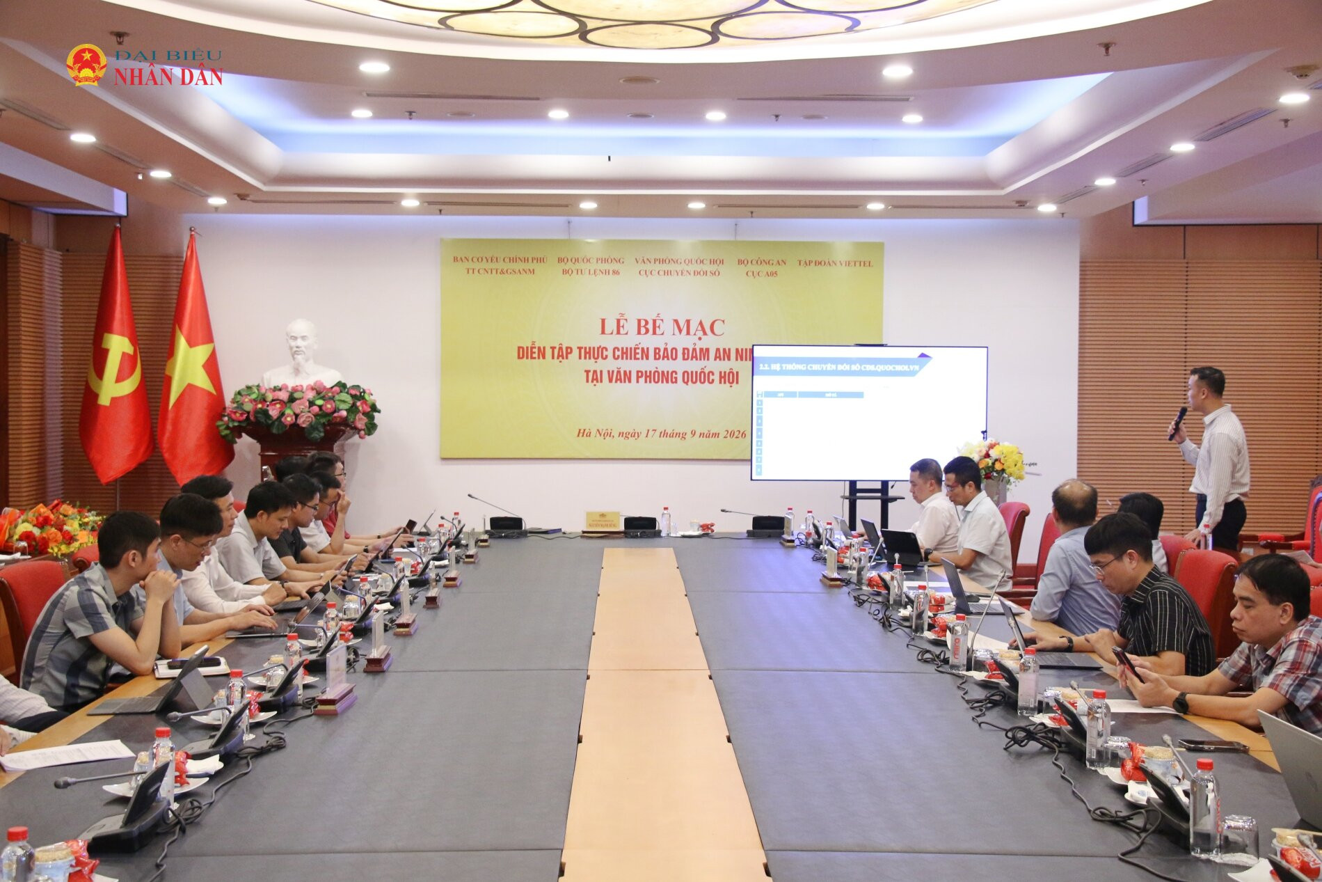 Đại diện các đơn vị tham gia diễn tập phát biểu ý kiến