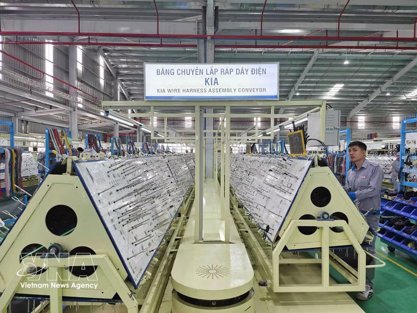 An automobile assembly line of THACO Truong Hai Group. (Photo: VNA)