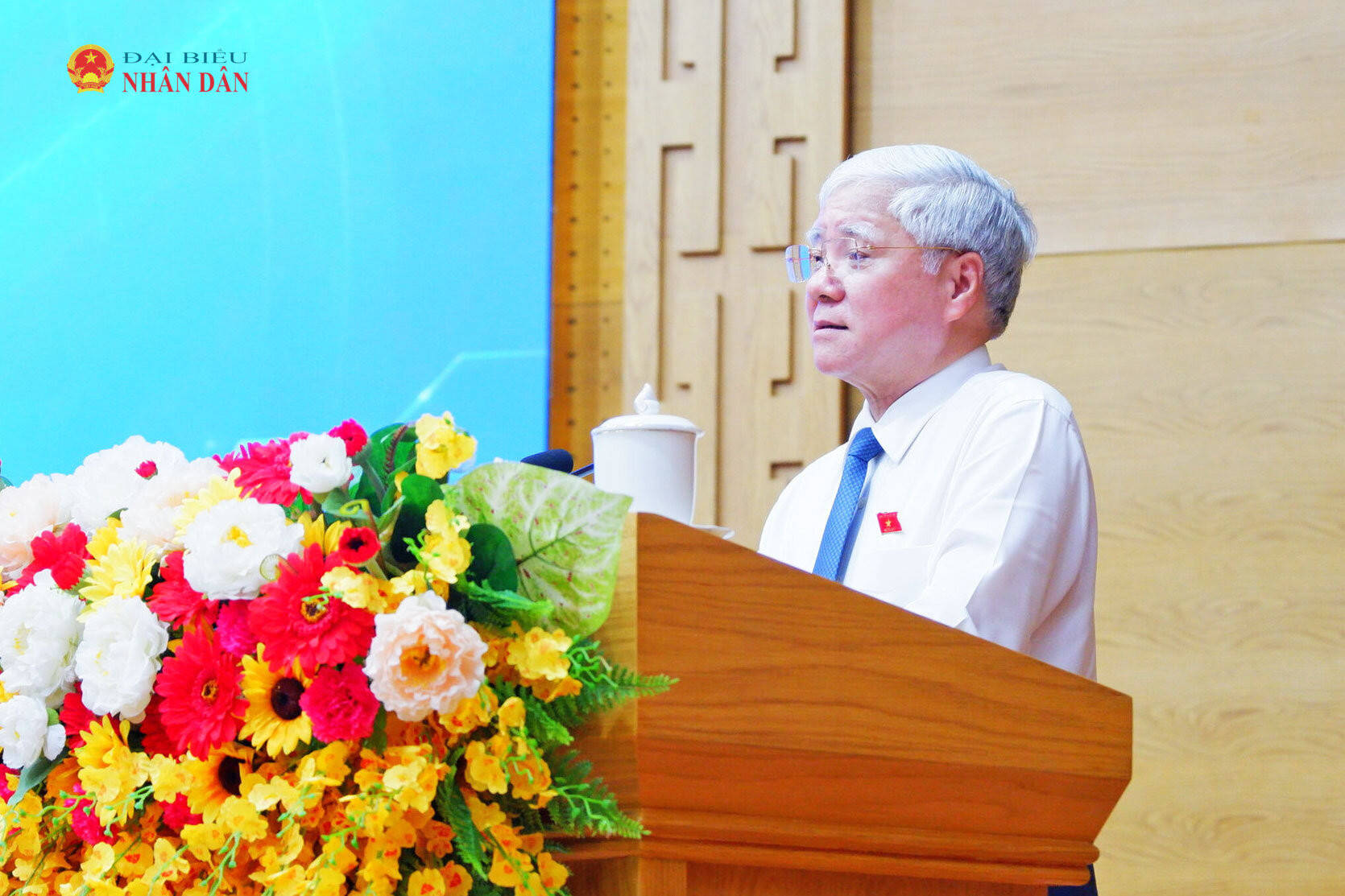 Phó Chủ tịch Thường trực Quốc hội Đỗ Văn Chiến phát biểu tại hội nghị