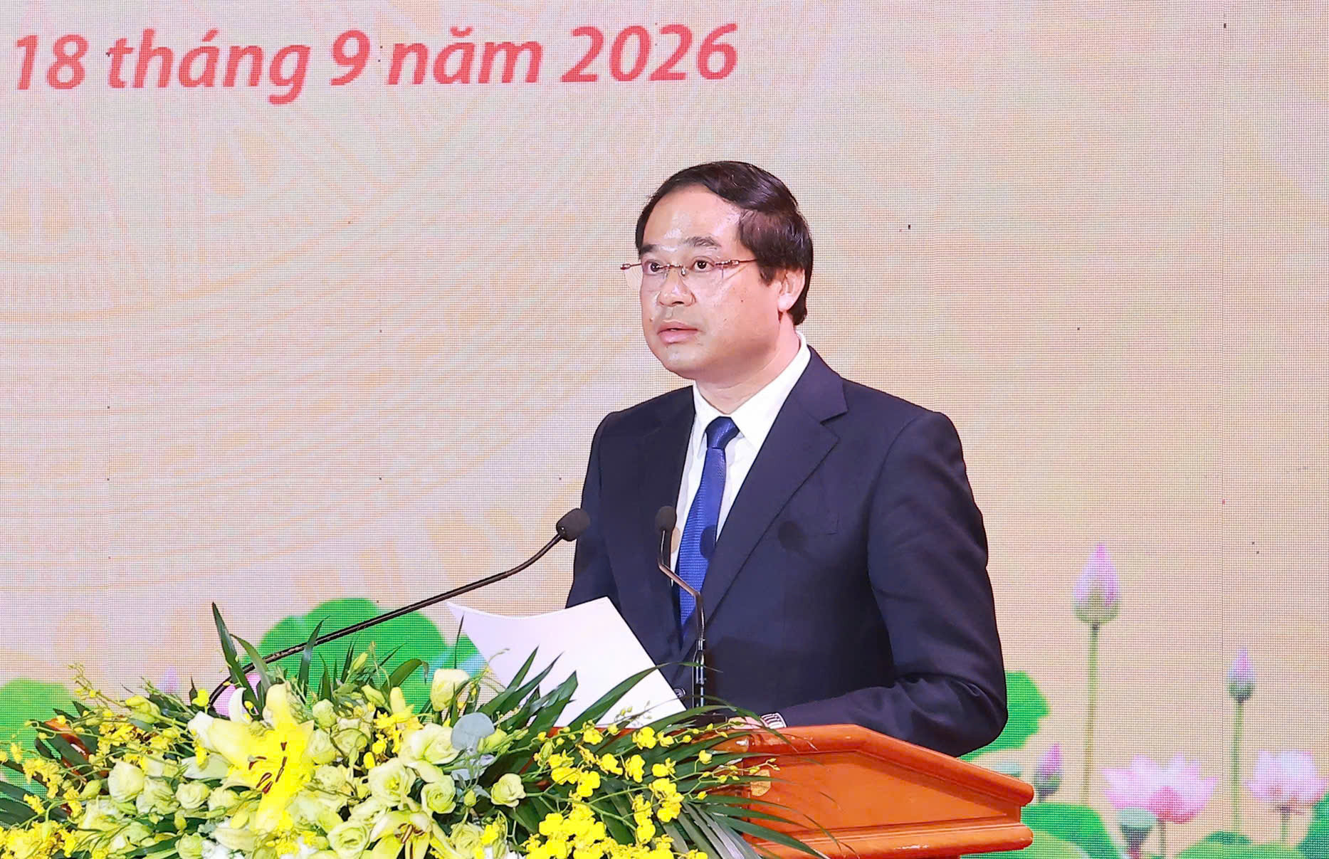 Bí thư Tỉnh ủy Thái Nguyên Trịnh Xuân Trường phát biểu tại Lễ kỷ niệm