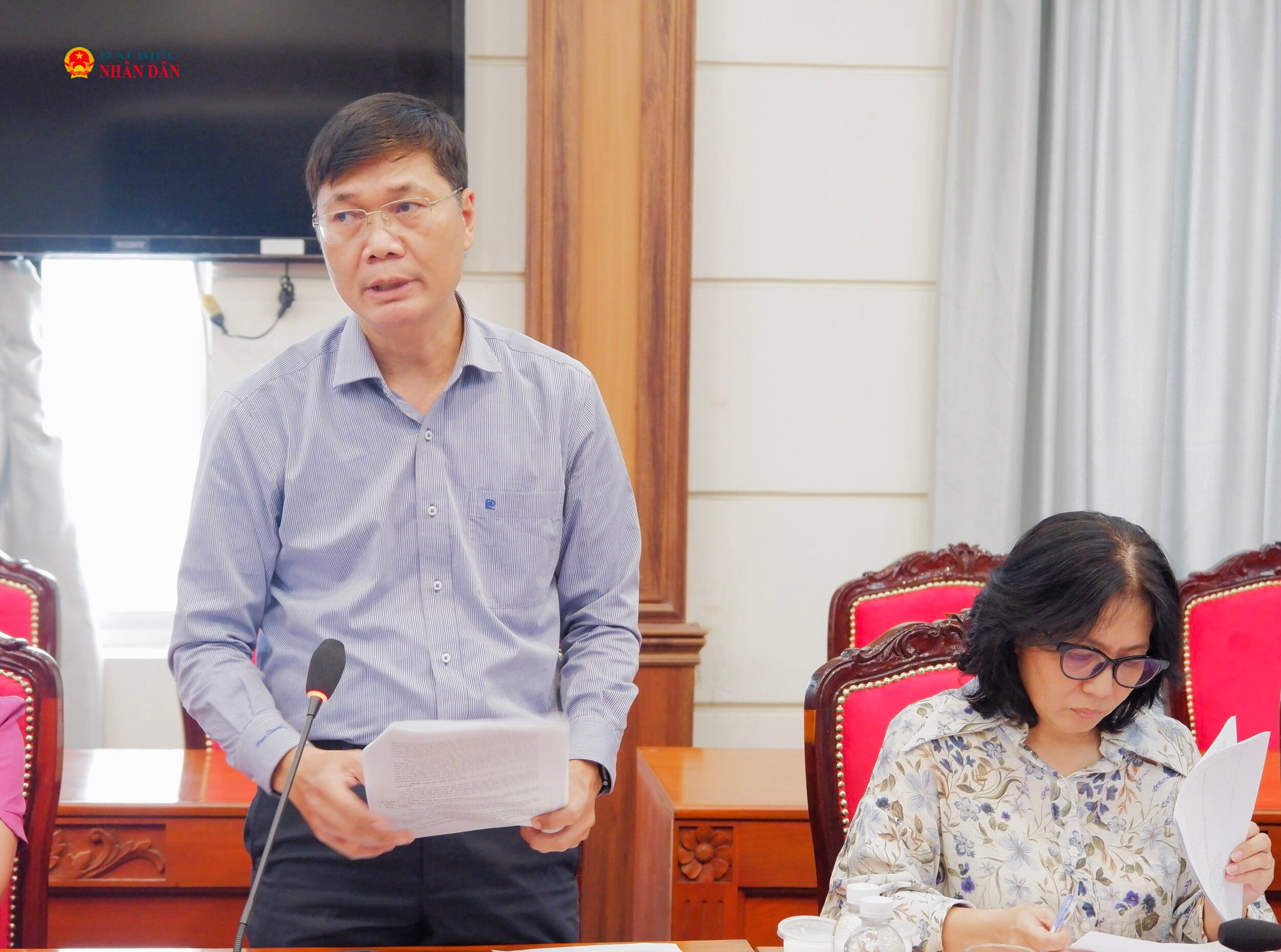 Phó Giám đốc BHXH thành phố Nguyễn Quốc Thanh phát biểu