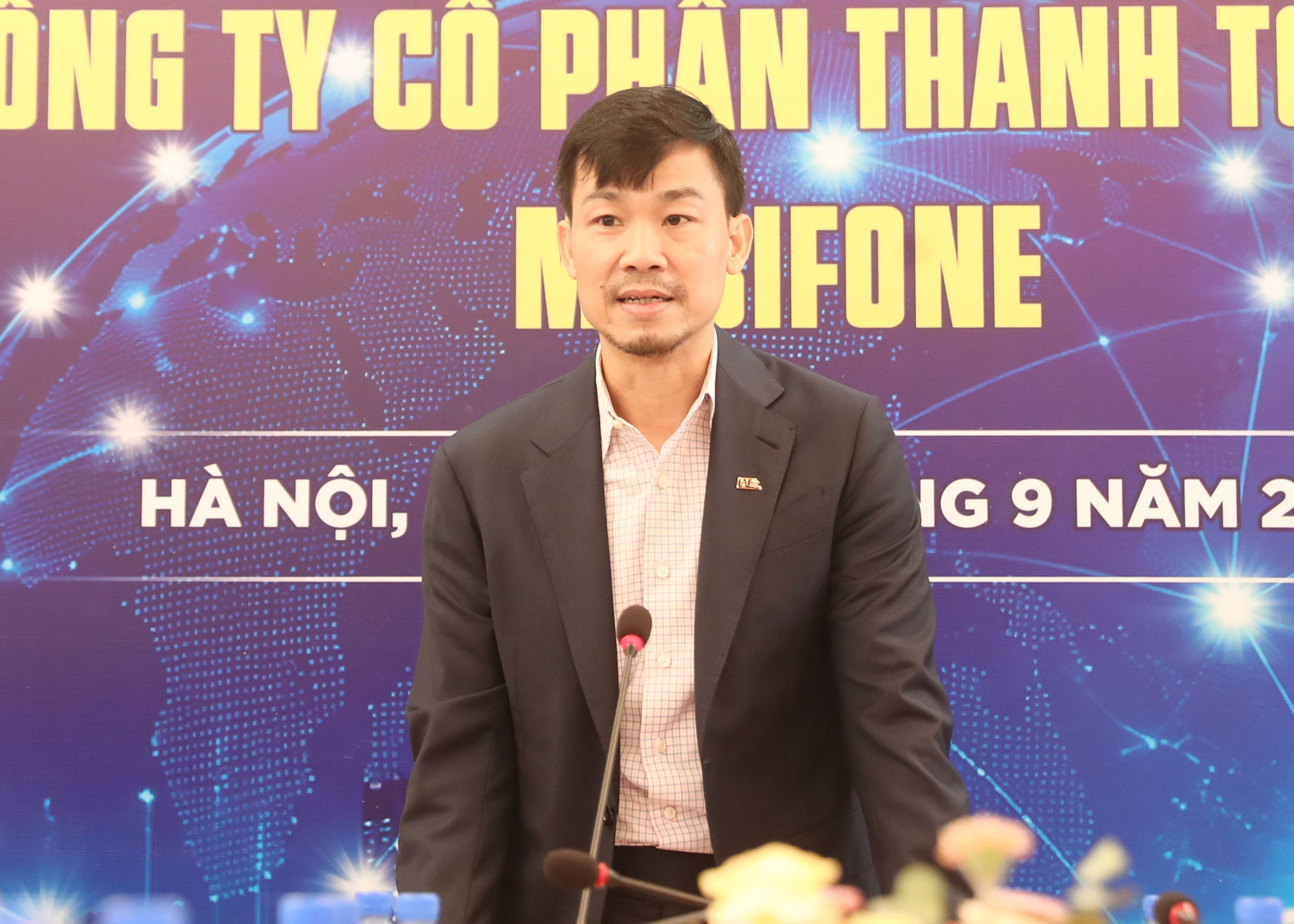 Ông Phan Thanh Sơn, Tổng Giám đốc Công ty Cổ phần Thanh toán số MobiFone phát biểu