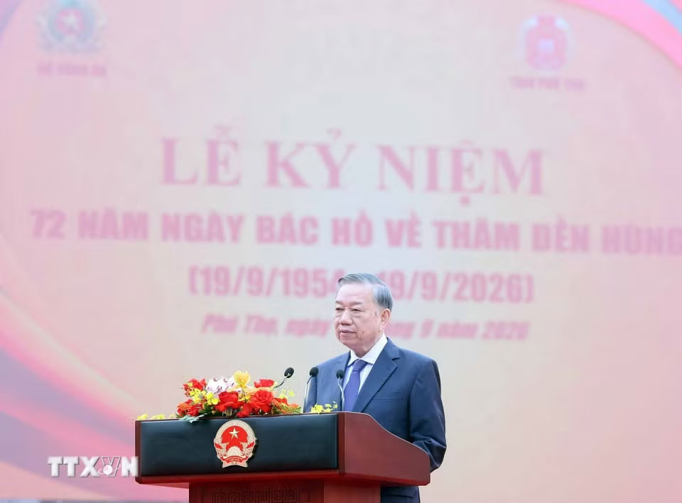 Tổng Bí thư, Chủ tịch nước Tô Lâm phát biểu tại Lễ kỷ niệm