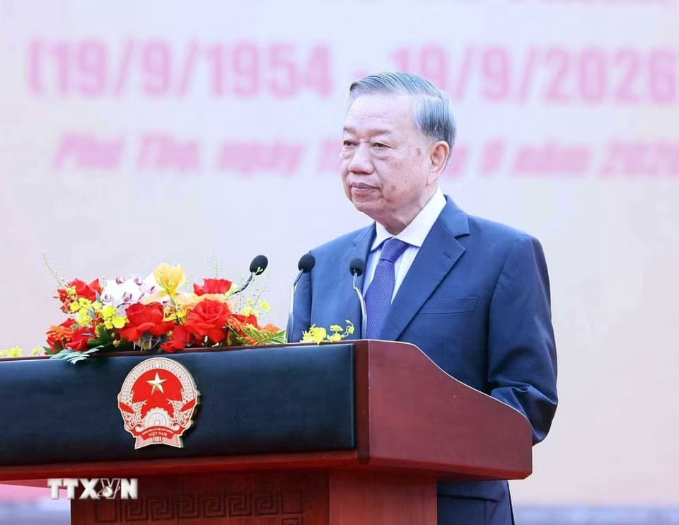 Tổng Bí thư, Chủ tịch nước Tô Lâm phát biểu tại Lễ kỷ niệm