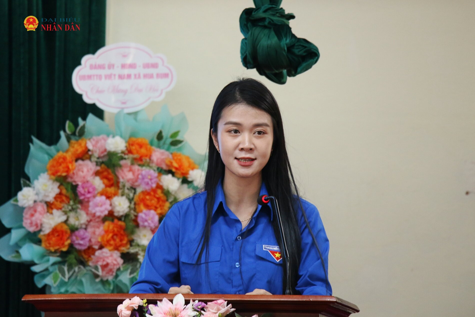 Bí thư Đoàn Thanh niên Quốc hội Nguyễn Thị Kim Anh phát biểu tại buổi lễ