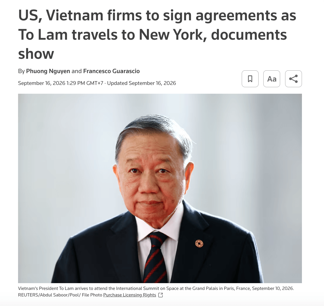 tbt to lam reuters