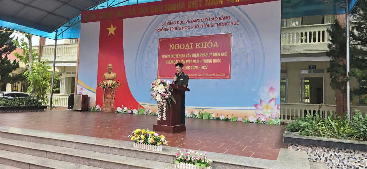 BĐBP tỉnh Cao Bằng: Tăng cường tuyên truyền 3 văn kiện pháp lý trên đất liền Việt Nam - Trung Quốc cho giáo viên, học sinh