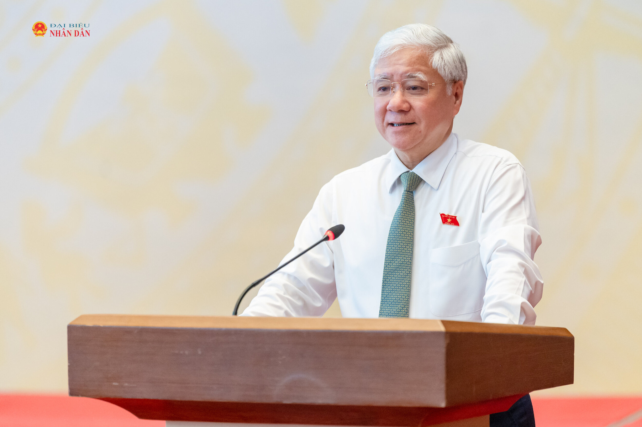 Phó Chủ tịch Thường trực Quốc hội Đỗ Văn Chiến phát biểu