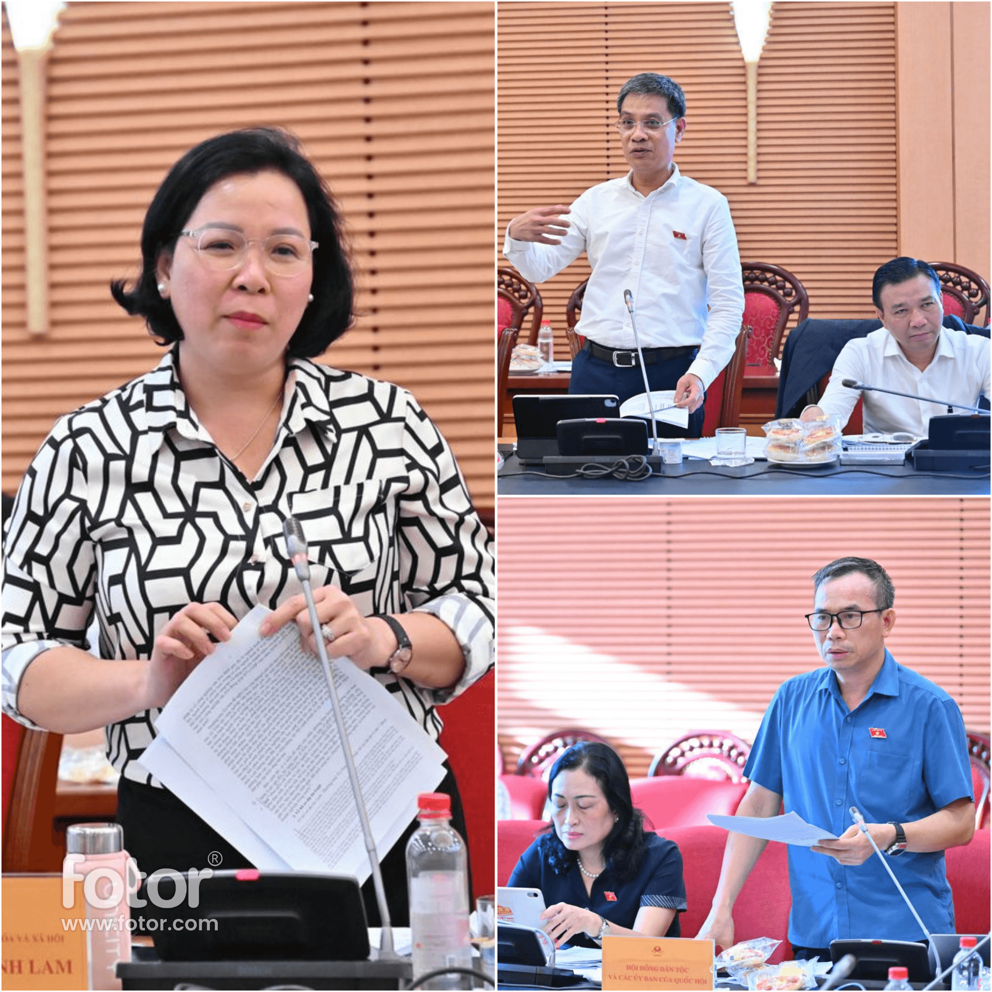 Các đại biểu phát biểu tại phiên họp