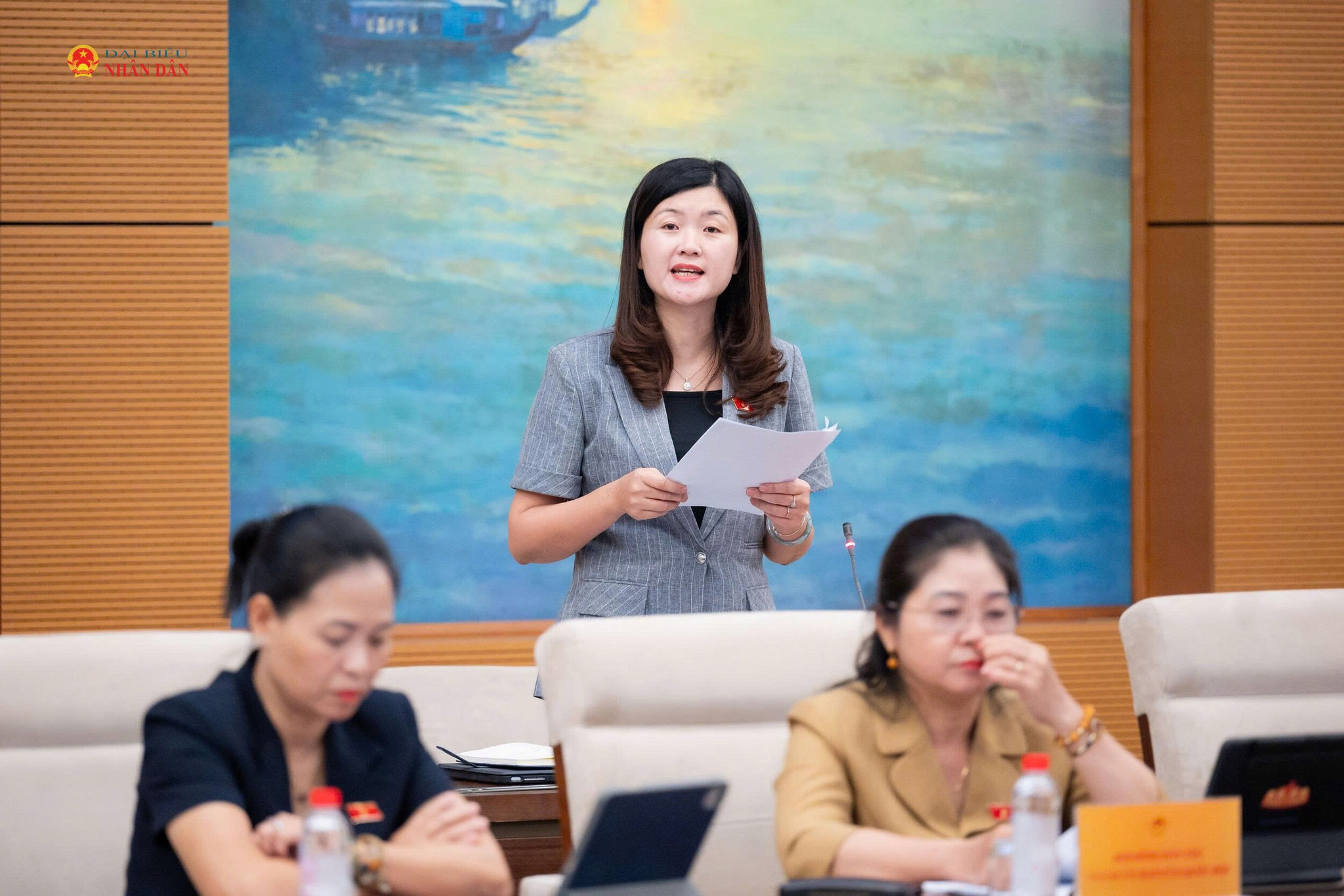 ĐBQH Nguyễn Thị Thùy Trang đặt câu hỏi tại phiên giải trình