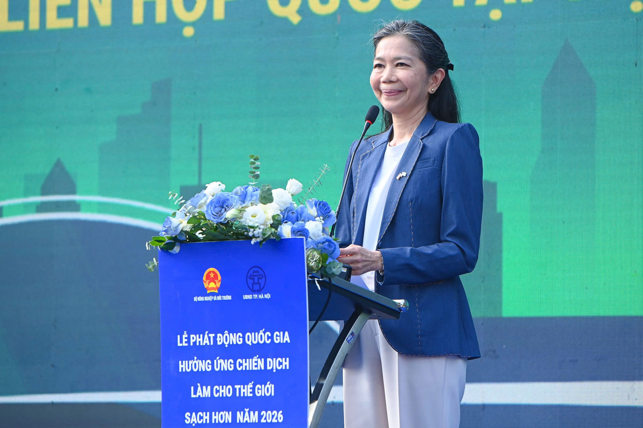 Bà Pauline Tamesis, Điều phối viên Thường trú Liên hợp quốc tại Việt Nam phát biểu