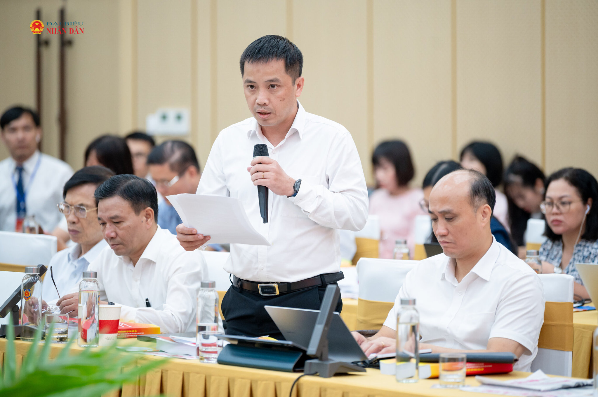 Phó Tổng thư ký, Trưởng Ban Pháp chế Liên đoàn Thương mại và Công nghiệp Việt Nam Đậu Anh Tuấn phát biểu