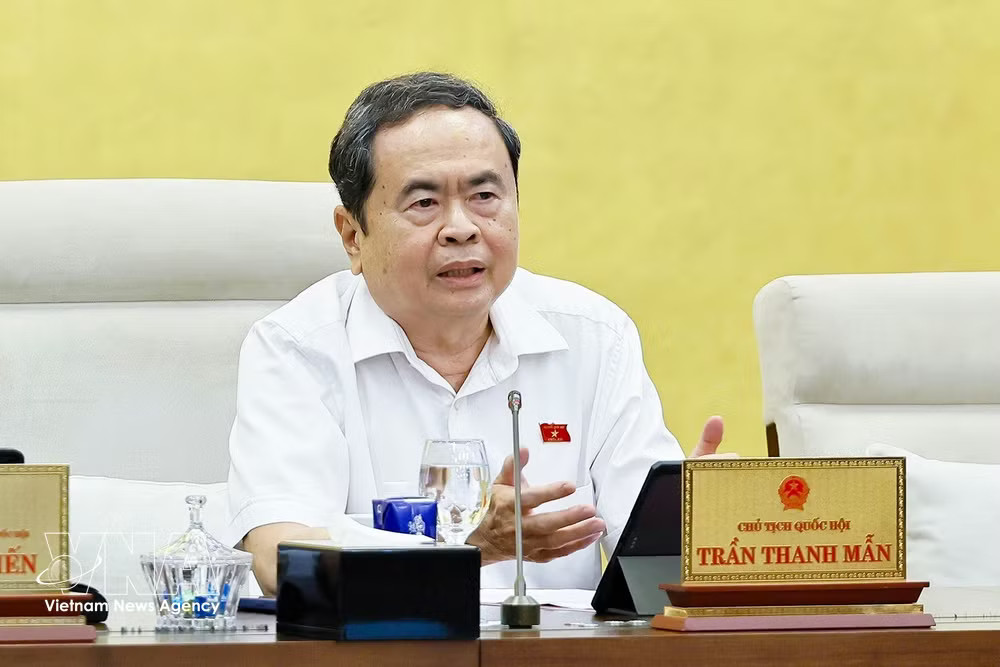 National Assembly President Tran Thanh Man addresses the event (Photo: VNA) vnanet-na-2.jpg