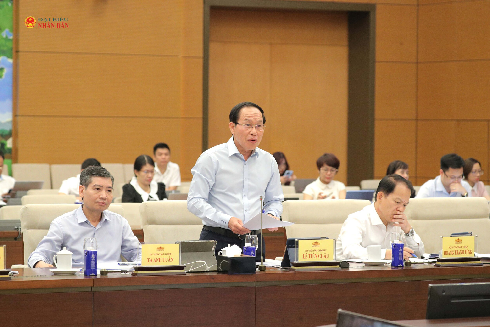 Phó Thủ tướng Chính phủ Lê Tiến Châu phát biểu