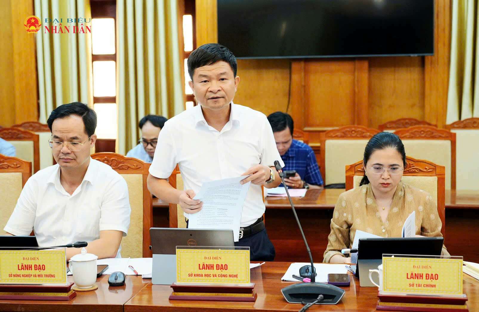 Đại diện lãnh đạo Sở Khoa học và Công nghệ phát biểu