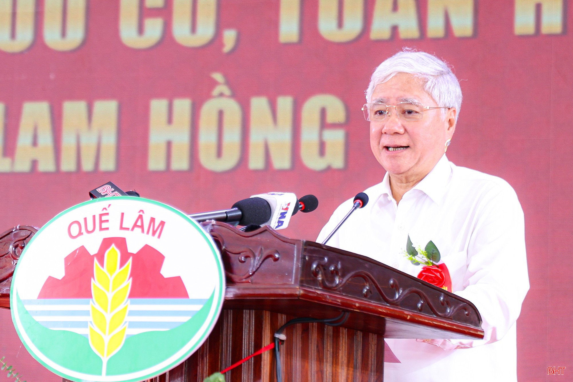 Phó Chủ tịch Thường trực Quốc hội Đỗ Văn Chiến phát biểu tại lễ khởi công