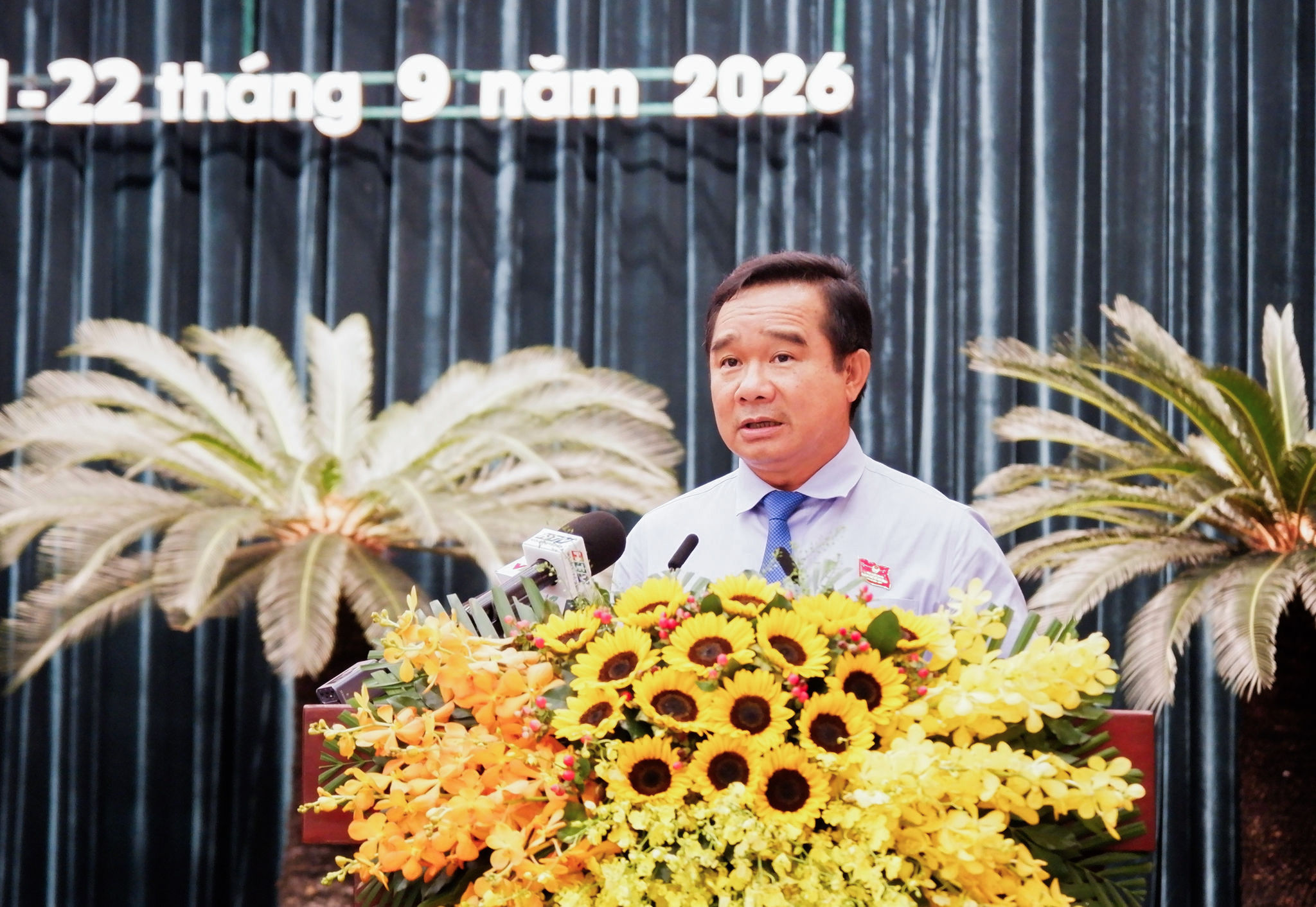 Phó Bí thư Thành ủy, Chủ tịch UBND Thành phố Hồ Chí Minh Nguyễn Văn Được phát biểu tại kỳ họp