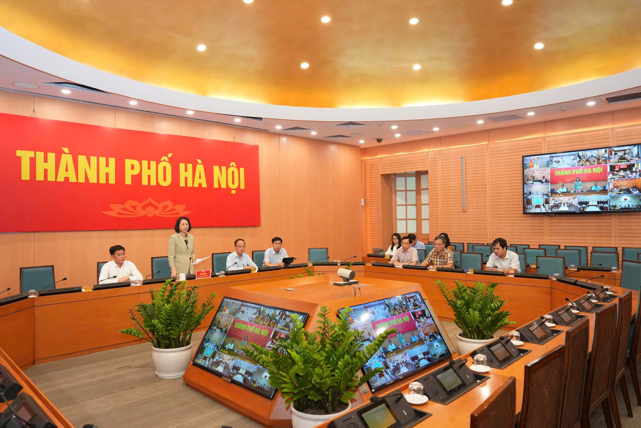Quang cảnh tại điểm cầu thành phố Hà Nội