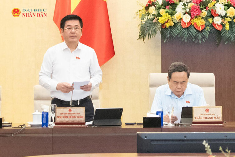 Phó Chủ tịch Quốc hội Nguyễn Hồng Diên phát biểu tại phiên họp