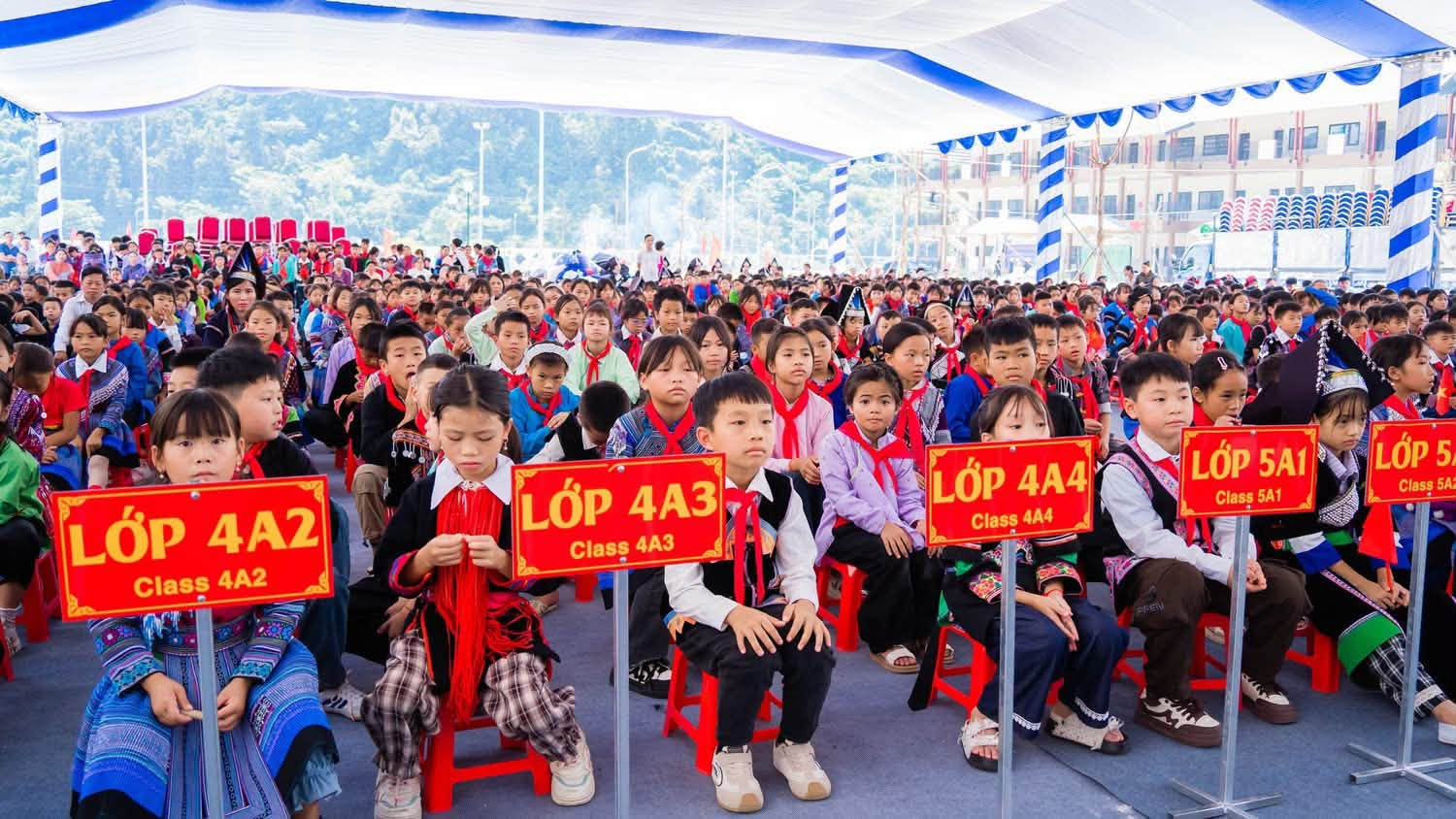 Ngôi trường mới mở thêm điều kiện học tập cho học sinh vùng cao. Ảnh: Ảnh: Sở GD&ĐT Lào Cai.