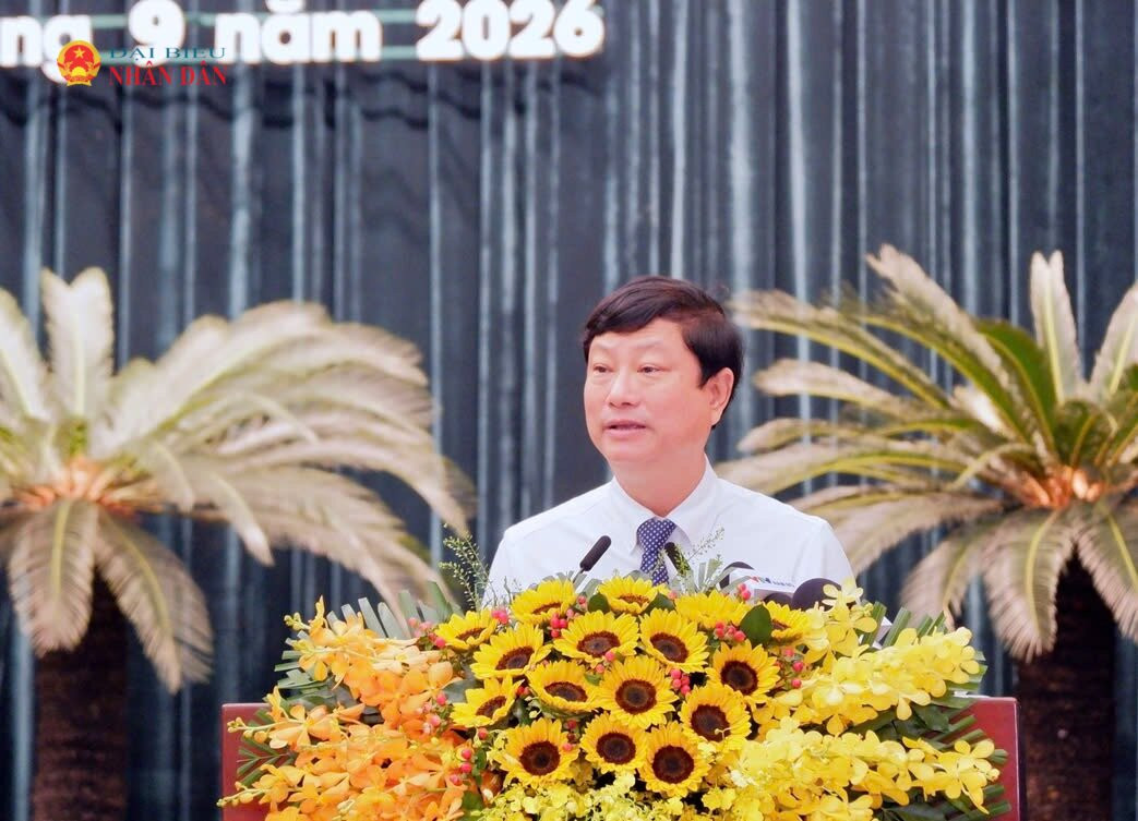 Phó Bí thư Thành ủy, Chủ tịch HĐND thành phố Hồ Chí Minh Võ Văn Minh phát biểu khai mạc Kỳ họp thứ Năm, HĐND thành phố