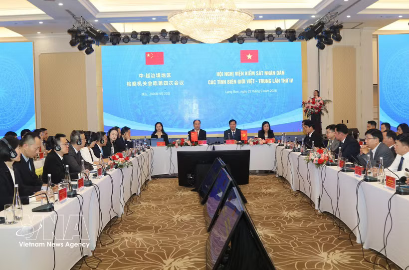 A view of the fourth conference of the procuracies of Vietnamese and Chinese border localities in the northern province of Lang Son on September 22 (Photo: VNA)