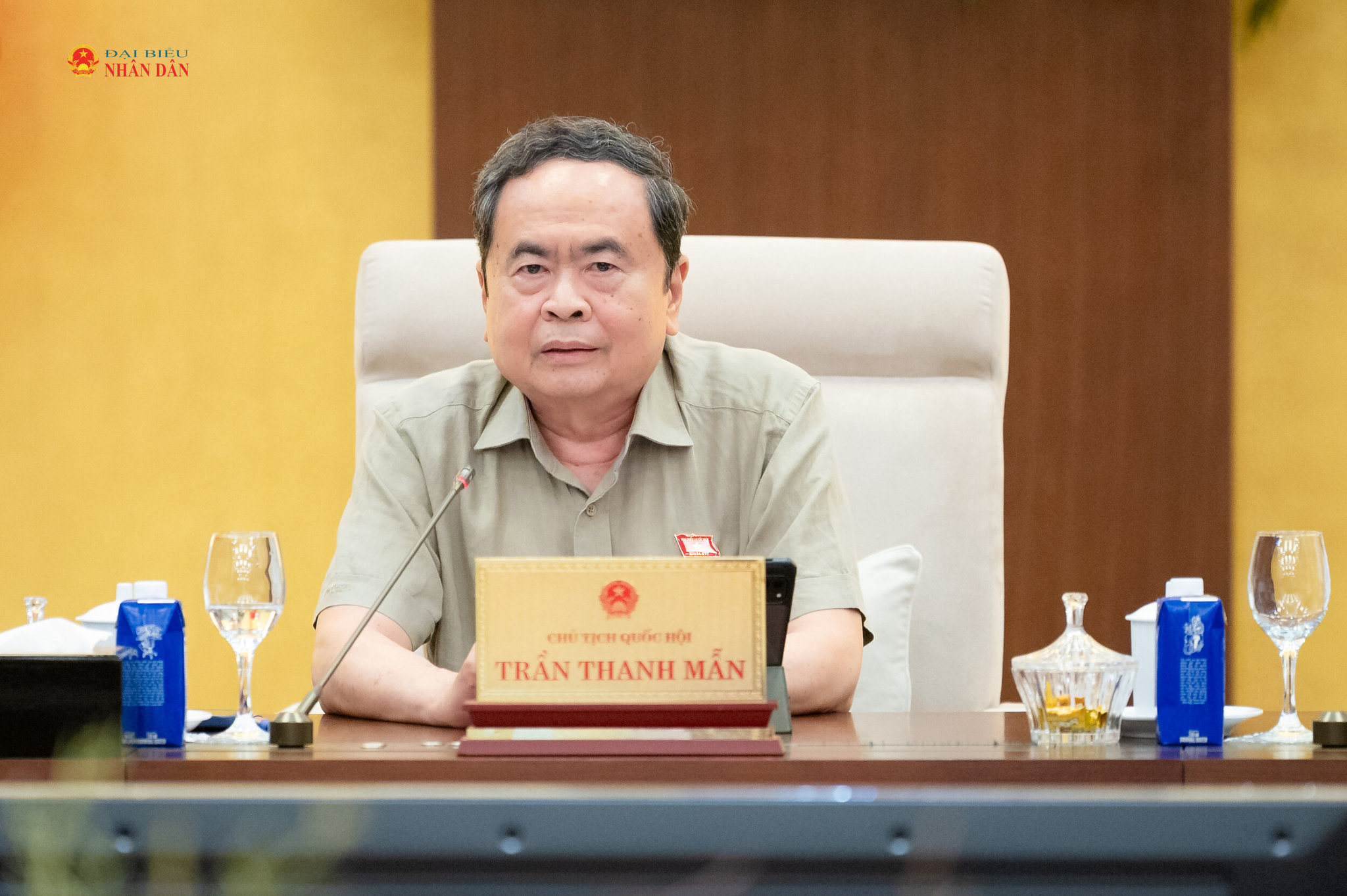 Chủ tịch Quốc hội Trần Thanh Mẫn phát biểu