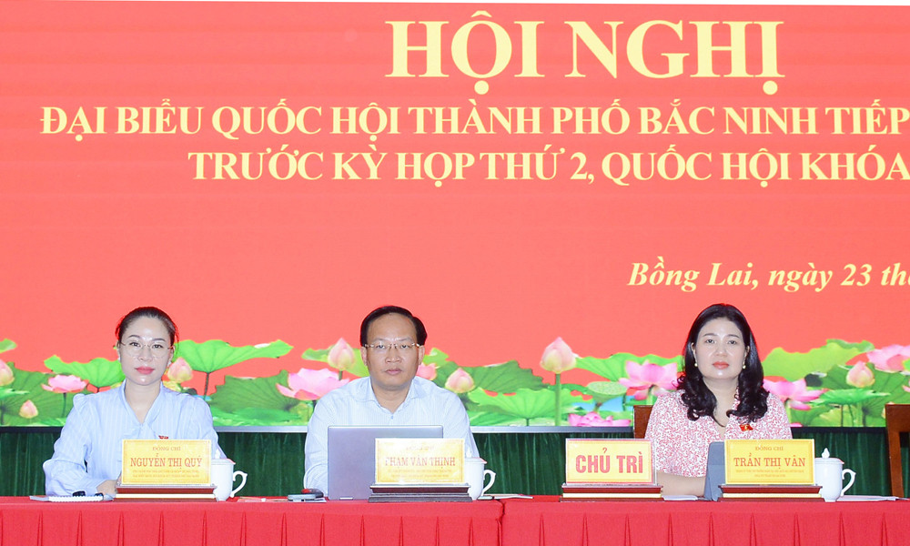 Các ĐBQH thành phố Bắc Ninh TXCT trước Kỳ họp thứ Hai tại phường Bồng Lai