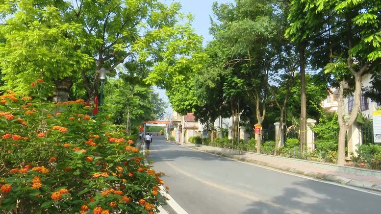Những cung đường xanh- sạch- đẹp tại xã Đan Phượng.(Ảnh: TTTĐT xã Đan Phượng)