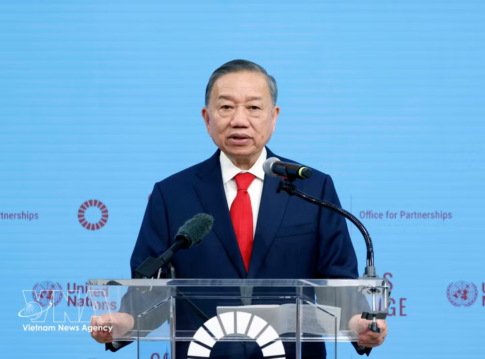 General Secretary and President To Lam addresses the event in New York on September 22, 2026. (Photo: VNA) vnanet-vietnam-secures-cooperation-documents-with-un-development-agencies-2.jpg