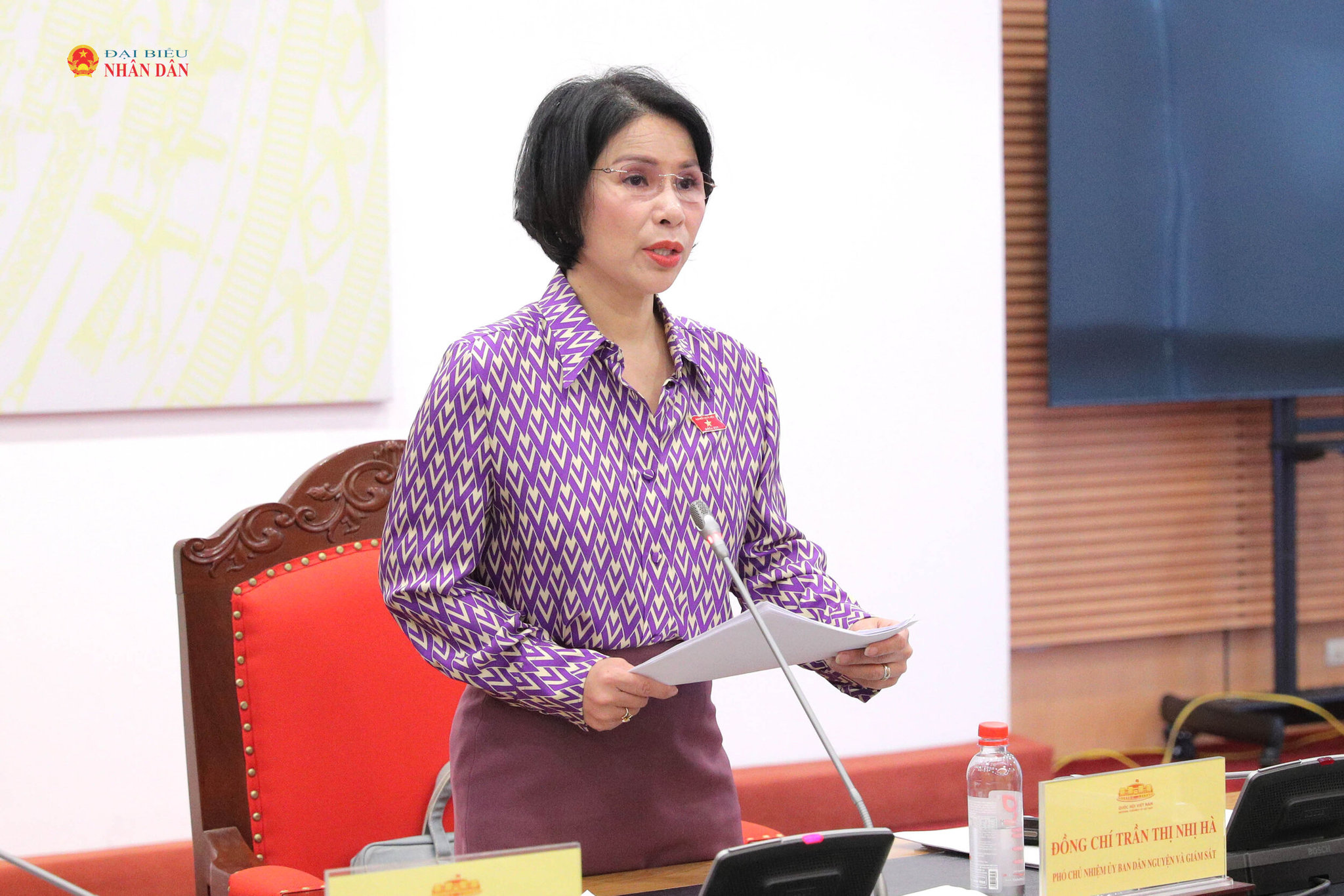 Phó Chủ nhiệm Ủy ban Dân nguyện và Giám sát Trần Thị Nhị Hà