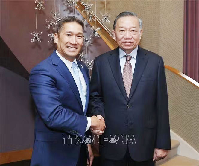 Tổng Bí thư, Chủ tịch nước Tô Lâm tiếp Quyền Bộ trưởng Hải quân Hoa Kỳ Hùng Cao