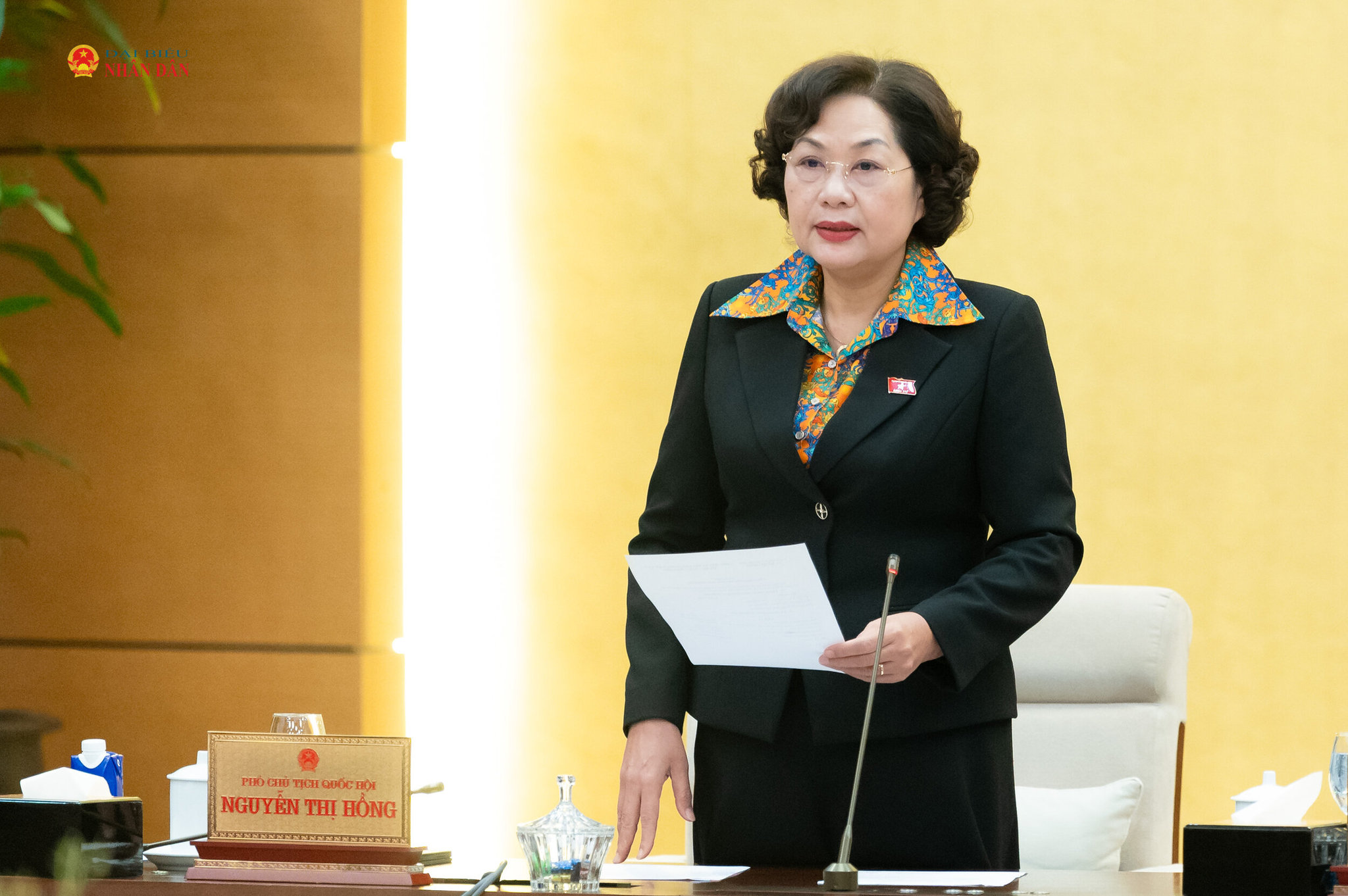 Chủ tịch Quốc hội Trần Thanh Mẫn chủ trì, Phó Chủ tịch Quốc hội Nguyễn Thị Hồng điều hành phiên họp
