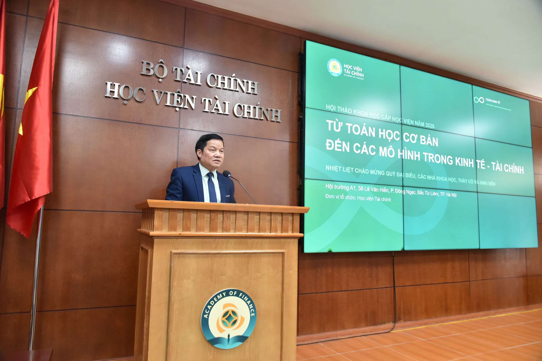 PGS.TS Nguyễn Mạnh Thiều, Phó Giám đốc Học viện Tài chính phát biểu